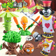
Rongdafeng's new genuine plant vs. zombie set playing cards zombie doll children's cartoon animation toy gift box 686-164:7 packages (5 plants 2 zombies)