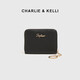 CHARLIE & KELLI品牌 CK轻奢包包女包简约链条卡包女士零钱包2025新款附件手拿包 黑色