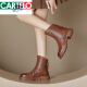 Katile Crocodile 2025 Frühlings- und Herbst Martin Boots Frauen hohl Sandalen Leder Heck Reißverschluss Kurzstiefel Loch Frauenstiefel Sommerdünn Frauenschuhe ungenau 35 35