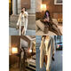 Coolnairo mid-classic luxury imitation mink eco-friendly fur coat temperament fur all-in-one warm long coat rice apricot long one size