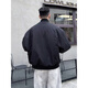 Bo Mingchen bomber jacket men's autumn and winter cotton new American high-end thickened workwear jacket top men black L (recommended 115-130Jin Jin equals 0.5 kg)