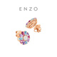 Chow Tai Fook ENZO Dance Skirt Series 18K Gold Colorful Gemstone Diamond Earrings Girls Birthday Gift EZV2177