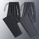 The best men's ice silk pants for men's summer new elastic thin style breathable ice-sensing fashionable and versatile loose casual trousers for men YYK724 gray flat mouth 2XL (about 120-135 Jin [Jin equals 0.5 kg])