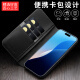 洽利适用苹果16手机壳 iPhone16Promax真皮翻盖防摔保护套带支架插卡位苹果16e全包壳商务男款 苹果16promax黑色【进口牛皮】全包防摔