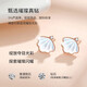 CHINA GOLD Yibeizi 18k gold earrings women's diamond rose gold earrings birthday gift for girlfriend and wife's birthday 18K gold double love diamond earrings