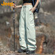 Jeep (JEEP) casual pants for men and women, autumn and winter loose work pants, three-in-one Teflon men's pants, starry night gray-single pants XL