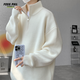 
Foss Phil sweater men's autumn and winter Korean casual half-high stand collar solid color pullover knit top MY6806 beige white XL