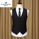 Fuguiniao Spring New Style Suit Vest Men's Korean Style Slim Business Casual Professional Formal Suit Vest Vest Black Four Buttons 175/L