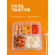 Disposable lunch box food-grade three-compartment four-compartment take-out lunch box divided compartment lunch packaging box commercial fast food box dinner plate square large 4 compartments 10 sets 1300ml thickened version
