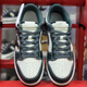 
GIOIODunk Low trendy brand joint brand name Navy blue star low top shoes men and women casual sports shoes BB9898-00 CF3688-006 Stussy white and green 45