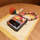 Suxia Yang Mi's same good persimmons are suitable for Samsung ZFlip4 mobile phone case folding screen tomato Galaxy ZFlip3 leather W23 new cute protective case hand-proof against falling Good persimmons + portable Samsung Galaxy Z Flip5