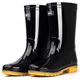 
Huili rain boots men's waterproof shoes non-slip wear-resistant rubber shoes lightweight chef shoes rain boots overshoes 807 black medium tube 42