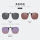 Helen Keller Clip Clip de lunettes de soleil pour les hommes et les femmes pour porter des lunettes de soleil spéciales confortables HP832C1 Film gris