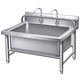 Stainless steel commercial mop pool integrated wash mop pool mop pool household balcony outdoor factory pool sink without shelf 120*60*55 pool depth 30cm-open 2