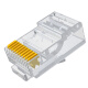 
10P10 core crystal head RJ48 network cable connector 10p10c scanning gun connector gold-plated ten core network plug 100 shielding [S1049]