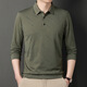 Scarecrow T-shirt à manches longues en coton à manches longues en coton à manches longues pour hommes à manches longues pour le haut de l'âge moyen et âgé de printemps 826 Bleu marine 170/110 / L (120-140jin [Jin est égal à 0,5 kg]))