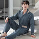 Wei Jie Pure Cotton Pyjamas für Männer im Winterherbst- und Winter-Herren-Pyjama verdickte den warmen Anzug der Zwischenschicht-Baumwollbaumwäsche mittleren Alters und ältere Männermodell P3878 Big Red Cotton L [130-155jin [Jin gleich 0,5 kg]]