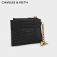 CHARLES/KEITH23 new chain mini coin purse card bag women's bag CK6-50840458-1Black black 6 pieces