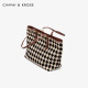 CINVAI/KROSE official website fashion bag women's bag 2025 new large capacity tote bag women's commuting shoulder bag birthday gift for women chess board milk coffee-CK women's bag for girlfriend wife practical light luxury niche high-end brand women's bag