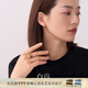 Bailan Luoxia Agate Ring Women's Single Ring Design Light Luxury High-end Niche Exquisite Birthday Gift for My Wife Brown Agate No. 13 (Inner Circumference 51.8mm)