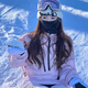 麓格立口罩秋冬女滑雪面罩保暖防风防寒户外骑行登山护颈围脖套护耳罩 滑雪保暖面罩【黑色粉带】
