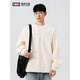 Black sweatshirt men's fall fake two-piece contrasting color bottoming shirt Korean style Henry collar top black M