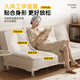 Tang Kaiyi folding sofa bed dual-purpose small apartment living room rental bedroom can sit and lie down on the lazy small sofa 2025 new style cream white high-density rebound sponge backrest adjustable in 3 levels - can sit, lie down and sleep small double seat 120cm cat scratch leather easy to fold