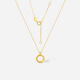 Saturday Blessing Yellow 18K Gold Necklace Möbius Ring Color Gold Necklace Birthday Gift C0613472 40+5cm