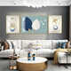 Yaoshijia Gemälde Gemälde Wohnzimmer Dekoration Gemälde moderne einfache leichte Luxus-Sofa Hintergrund Wand High-End 2025 Neues Kristallporzellan Malerei Hanging Malerei Wandmale Jd15865 links und recht