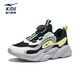 Hongxing Erke (Erke) Chaussures pour enfants, chaussures décontractées pour garçons et filles, bouton de bouton de bouton pour enfants 25 nouveaux produits printemps, noir / argent vif 33