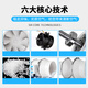 朗雄电器厨房洗手间排气扇卫生间换气扇抽风机增压排风扇大吸力管道风机 140W1050m³/h8寸单速插头款
