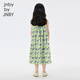 
jnby by JNBY Jiangnan cloth children's clothing sleeveless dress summer cute pattern casual mid-length skirt girls 1N5G12350 088 gray-green combination 110 cm