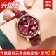 LONGAINA Swiss official certified original watch women's mechanical watch fashion trend simple temperament famous brand waterproof women's watch L6169 elegant white/steel belt 32mm