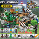 Minecraft Series Compatible Building Blocks Mini Boys and Girls Assembling Puzzles Children's Village Toy Gift Promotion Twilight Forest 3888 Particles Bucket