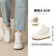 Daphne (DAPHNE) snow boots for women thick sole short tube winter new Northeast cold resistance 2023 new thickened comfortable and warm cotton boots silver plush 37 (235mm)