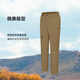 Biyinlefen spring and autumn men's trousers, versatile solid color brushed, windproof, skin-friendly, comfortable, straight-leg casual pants, 40 camel L