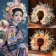 原创森系公主风簪花赵丽颖同款福建写真发箍旅拍古风旗袍花环 DY761