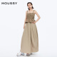
Moussy new summer American hot girl style pleated straps for women 010HSK30-1390 150 khaki color equal size