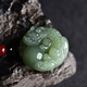 Xiaomeng Hotan jade Pixiu pendant for men and women Jade pendant Jade pendant Xinjiang jade necklace sweater chain Hotan green jade Pixiu