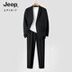 JEEP SPIRIT suit suit for men, light and mature style, trendy, thin, slim, versatile, casual suit, Korean style handsome suit jacket for men, light gray suit, single piece, loose M 100-115Jin Jin is equal to 0.5 kg