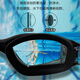Haofanjie swimming goggles and cap set, anti-fog high-definition goggles, large frame, adult men and women, professional anti-horizontal light swimming equipment, swimming goggles + swimming cap, including earplugs + nose clip