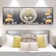 Xu Ling's bedroom bedside painting stickers self-adhesive decoration painting Hotel hotel B&B living room sofa background wallpaper wallpaper wall Ye Jiada-TH-1396 No. 4: width 150cmx height 50cm Print border