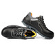 Zhongmai ZM698 safety shoes, steel toe anti-smash, head layer lychee embossed cowhide PU outsole wear-resistant and non-slip labor-safe shoes, size 44