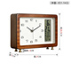 Hanshi (Hense) solid wood table clock creative desktop clock perpetual calendar table clock placement home quartz clock HD76 small quartz