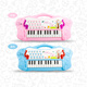 Huohuotu Kinder multifunktionales elektronisches Klavier Musikinstrument Spielzeugklavier tragbares Spielzeug für Männer und Mädchen pädagogische Klaviergeschichte Musik Piano Neues Red Dual -Lade -Modus Batterieversion (+ Einwegbatterie)