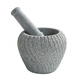 Boguo Xiong handmade retro bluestone mortar garlic press garlic masher pot stone cup mortar garlic mortar stone nest stone mortar retro threaded old stone mortar outer diameter 16CM