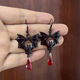 GOTOVANG Halloween headwear photo props cos costume accessories hairbands hairpins hairpins eye mask leg chain vampire dentures 1 pair of bloody black bat earrings
