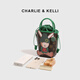 CHARLIE&KELLI CK brand cartoon mobile phone bag, women's bag, shoulder bag, women's hand-held crossbody bag, practical birthday gift for girls, green, Beijing warehouse delivery, brand gift bag