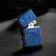 ZIPPO [Light Luxury Tangcao] Treasure Wind-proof Kerosene Lighter Smoked Gold Baked Blue Collection Gifts for Boyfriends and Mens One Size Qianqiu Pattern (TC9901XJ)