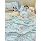 LUOLAI winter thickened milk plush blanket quilt children's blanket flannel sofa cover blanket coral fleece sheet bed Happy Puppy three-layer thickened soft and skin-friendly three-piece blanket set 180x200cm blanket + two pillowcases